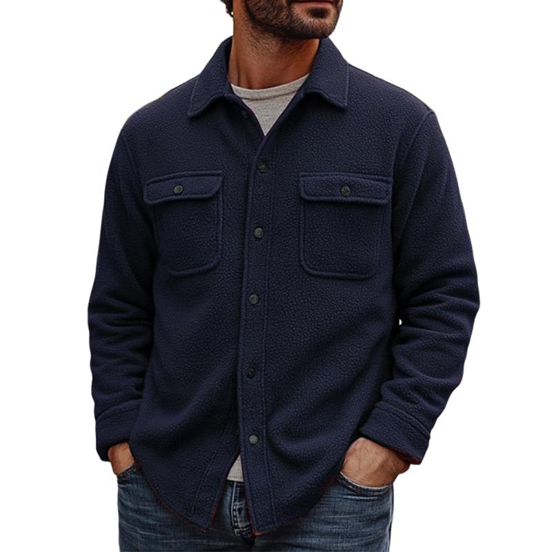 Facundo | Casual polar fleece overhemdjas met lange mouwen