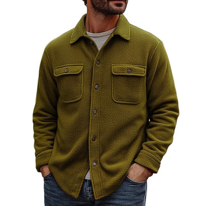 Facundo | Casual polar fleece overhemdjas met lange mouwen