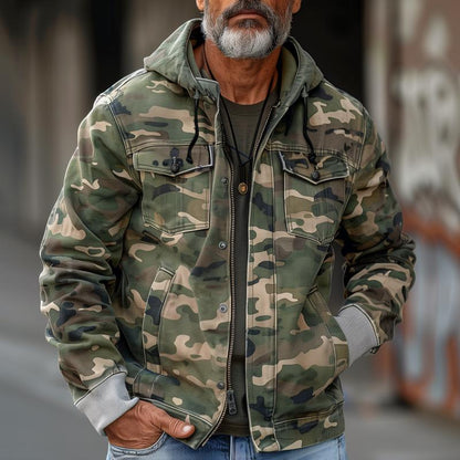 Vilhelm | Tactisch camouflage cargojasje met capuchon