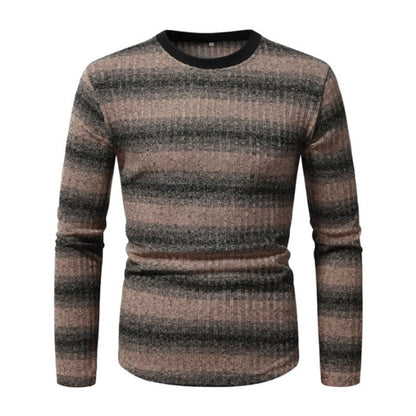 Daan | Retro Kleurblock Gestreept Lange Mouw T-shirt