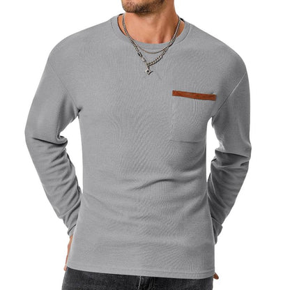 Josiah | Casual Wafel Slim Fit T-shirt met lange mouwen