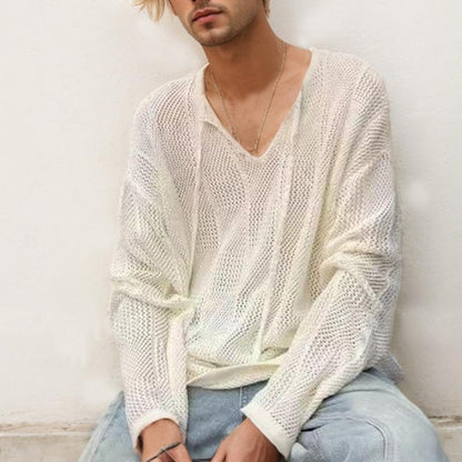 Walter | Stijlvolle gebreide trui met lange mouwen en kant