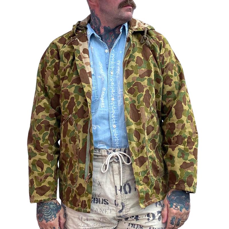 Tibor | Casual Camouflage Rits Jas met Capuchon