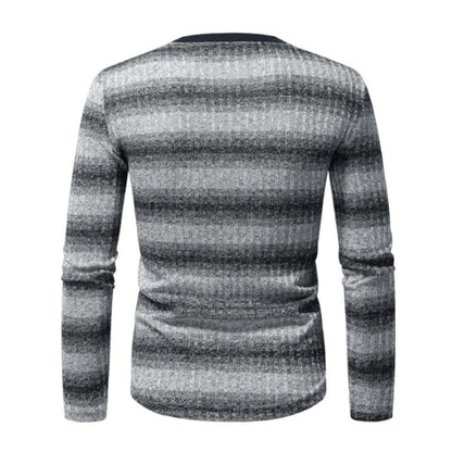 Daan | Retro Kleurblock Gestreept Lange Mouw T-shirt