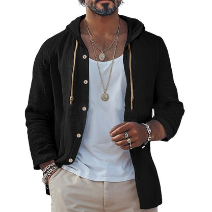 Jameson | Urban en eenvoudig overhemd met capuchon en lange mouwen