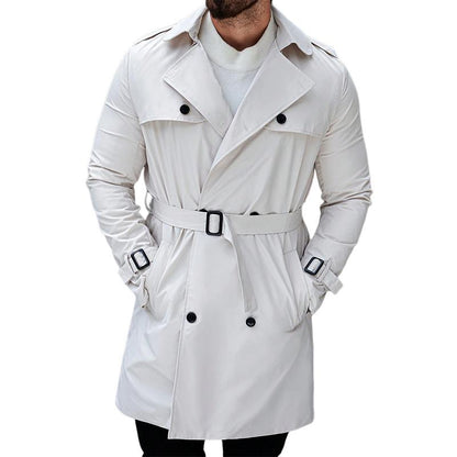 Marcelo | Elegante witte trenchcoat voor mannen
