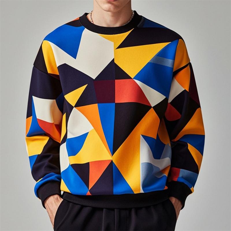 Quincy | Geometrisch geprint sweatshirt met lange mouwen