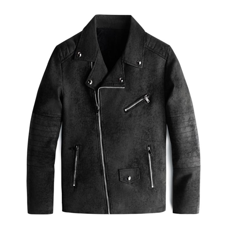 Stanley | Retro Schuine Rits Leren Jasje