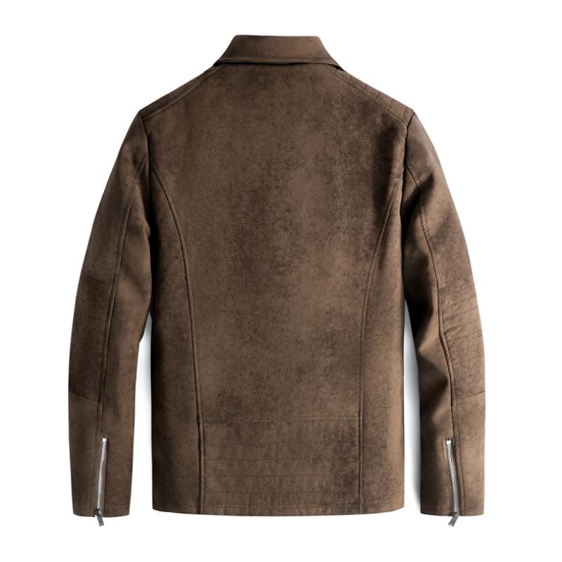 Stanley | Retro Schuine Rits Leren Jasje