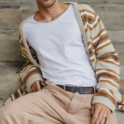 Marshall | Casual Contraststreep Los Gebreid Vest