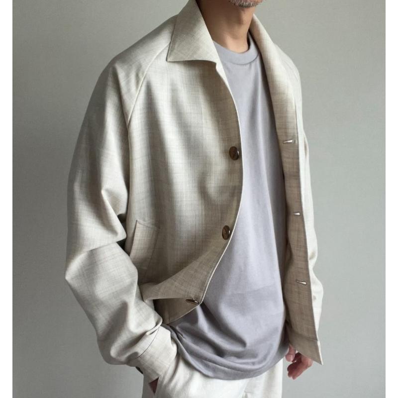 Haral | Relaxed dun crèmekleurig blazerjasje