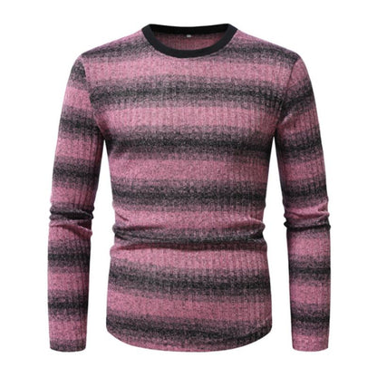 Daan | Retro Kleurblock Gestreept Lange Mouw T-shirt