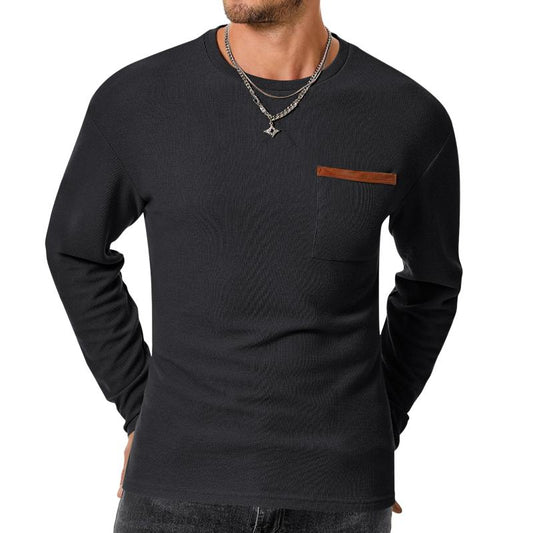 Josiah | Casual Wafel Slim Fit T-shirt met lange mouwen