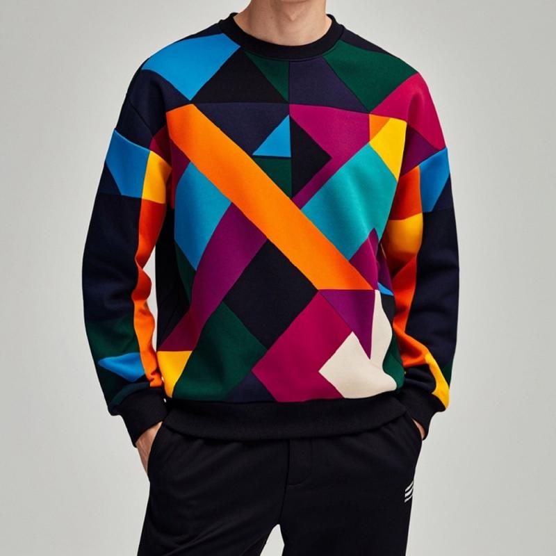 Quincy | Geometrisch geprint sweatshirt met lange mouwen