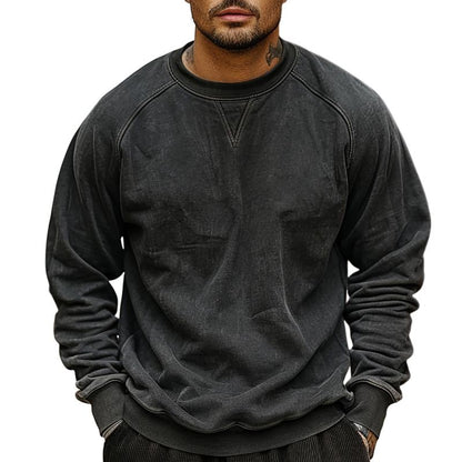 Conor | Gewassen sweatshirt met raglanmouwen