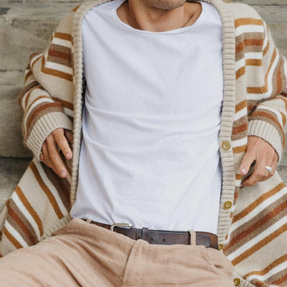 Marshall | Casual Contraststreep Los Gebreid Vest