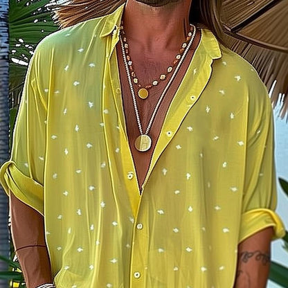 Brandon | Stijlvol Chiffon Lange Mouw Casual Overhemd