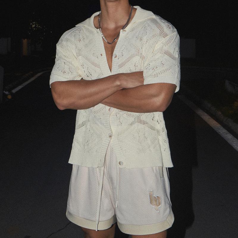 Callum | Casual hol gebreid shirt