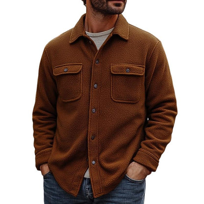 Facundo | Casual polar fleece overhemdjas met lange mouwen