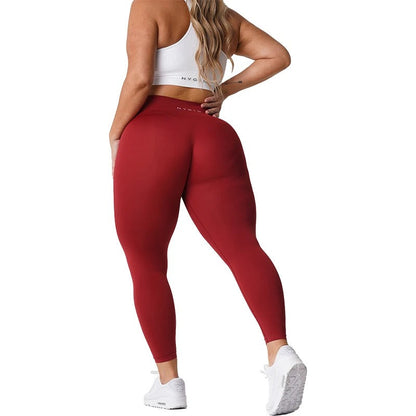 Effen naadloze legging dames