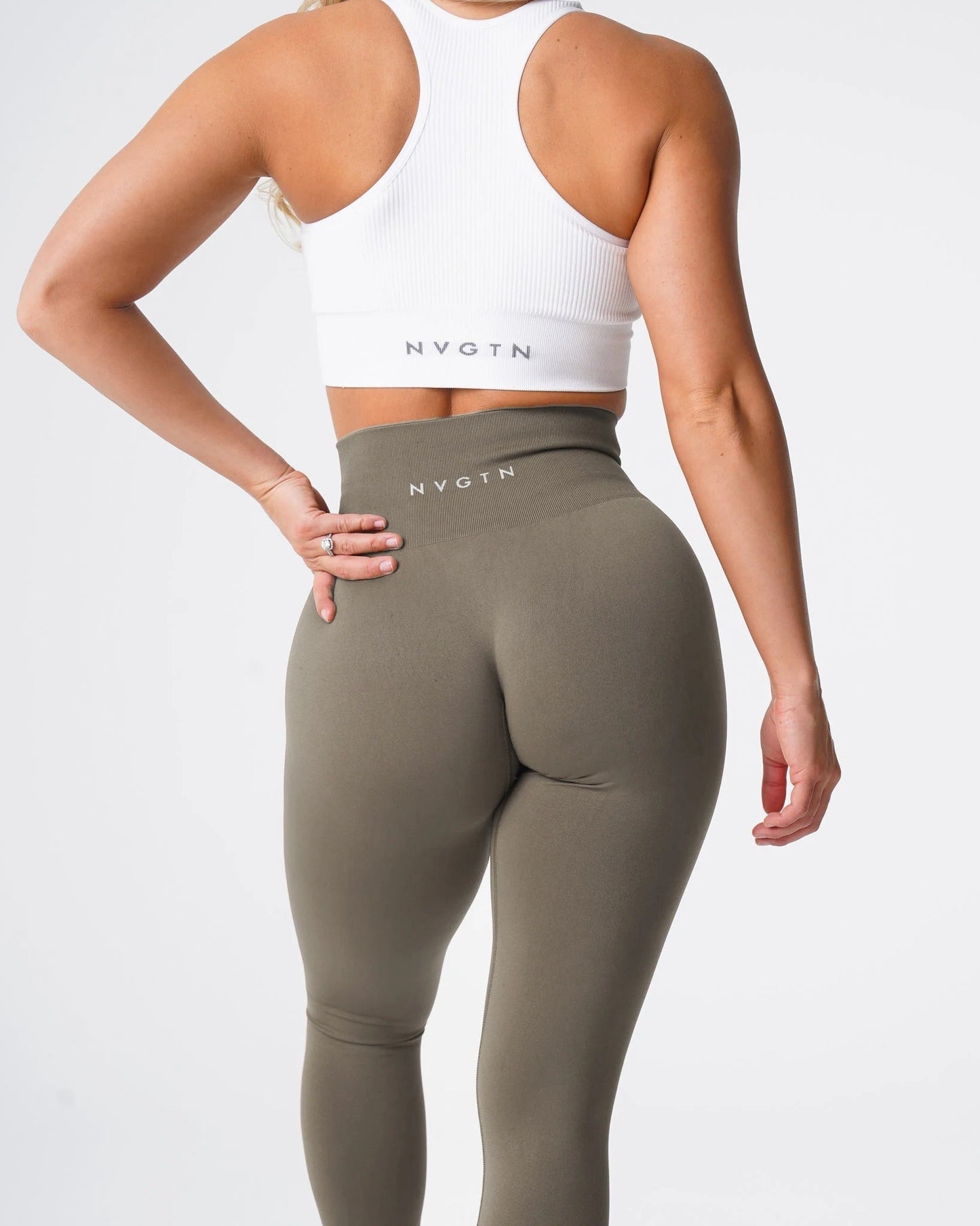 Effen naadloze legging dames